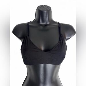 Andie Swim Black The Rockaway Scoop Neck Minimalist Bikini Top Size XLarge  NWT